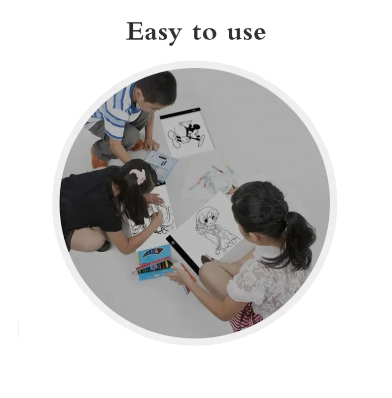 Table de photocopie LED, planche à dessin, Table de copie transmettante de la lumière pour enfants, luminosité réglable, jouets de peinture