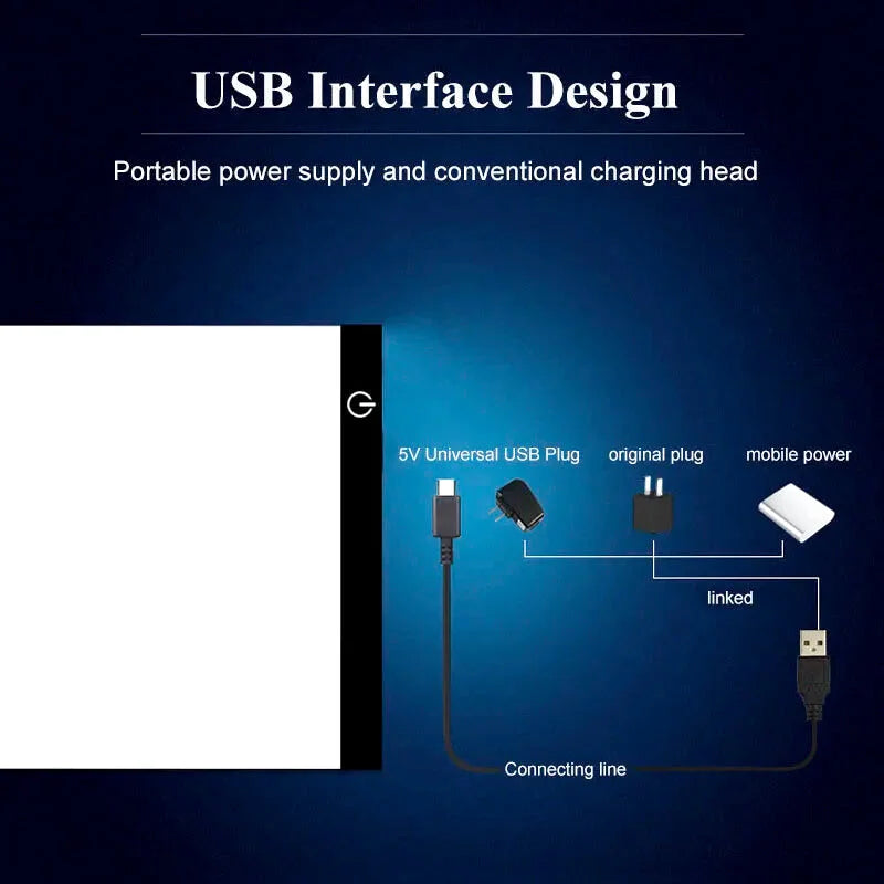 Table de photocopie LED, planche à dessin, Table de copie transmettante de la lumière pour enfants, luminosité réglable, jouets de peinture