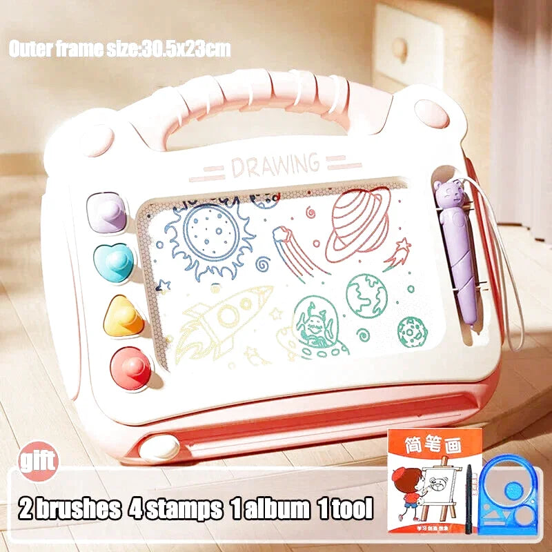 Children Cartoon Drawing Board Baby Puzzle Magnetic Writing Board Toy Graffiti Magnetic Drawing Board Montessori Toy for Kids