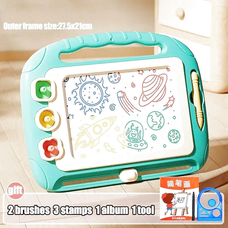 Children Cartoon Drawing Board Baby Puzzle Magnetic Writing Board Toy Graffiti Magnetic Drawing Board Montessori Toy for Kids