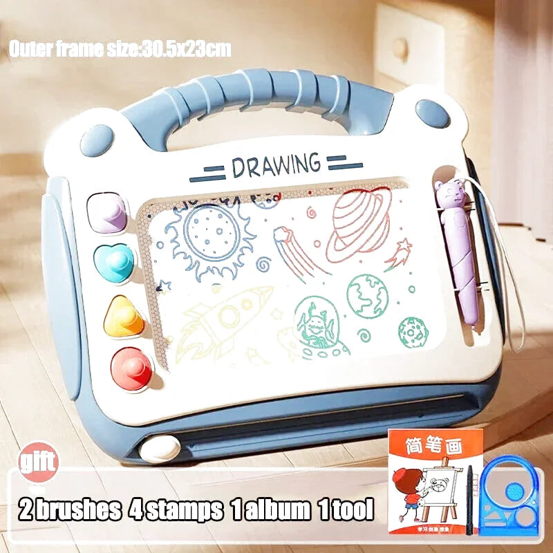Children Cartoon Drawing Board Baby Puzzle Magnetic Writing Board Toy Graffiti Magnetic Drawing Board Montessori Toy for Kids