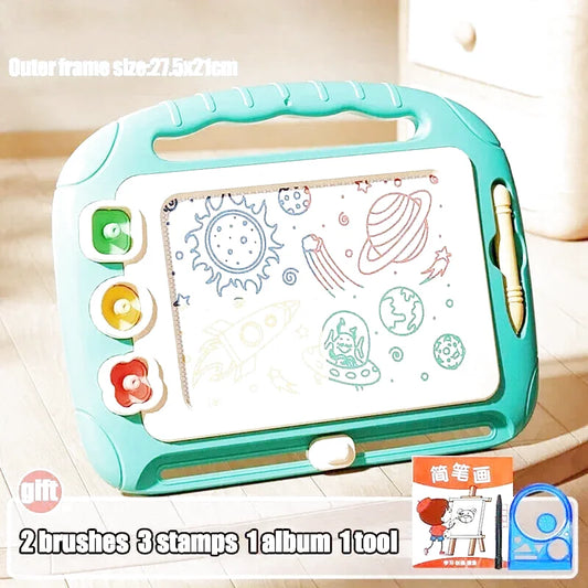 Children Cartoon Drawing Board Baby Puzzle Magnetic Writing Board Toy Graffiti Magnetic Drawing Board Montessori Toy for Kids